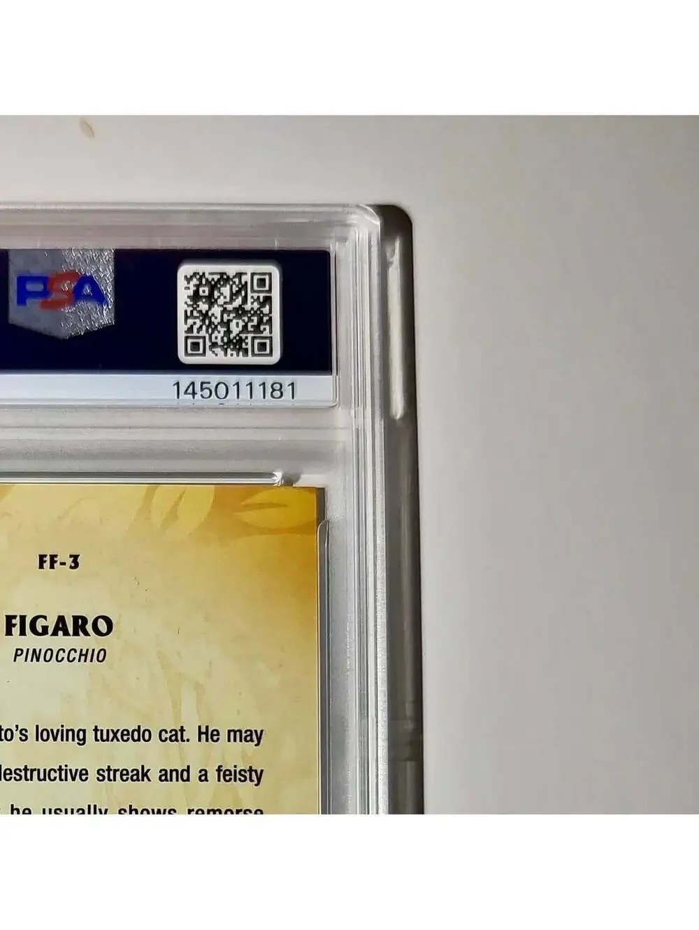 Figaro 2025 Topps Disney #FF-3 Furry Friends Card Pinocchio PSA 9